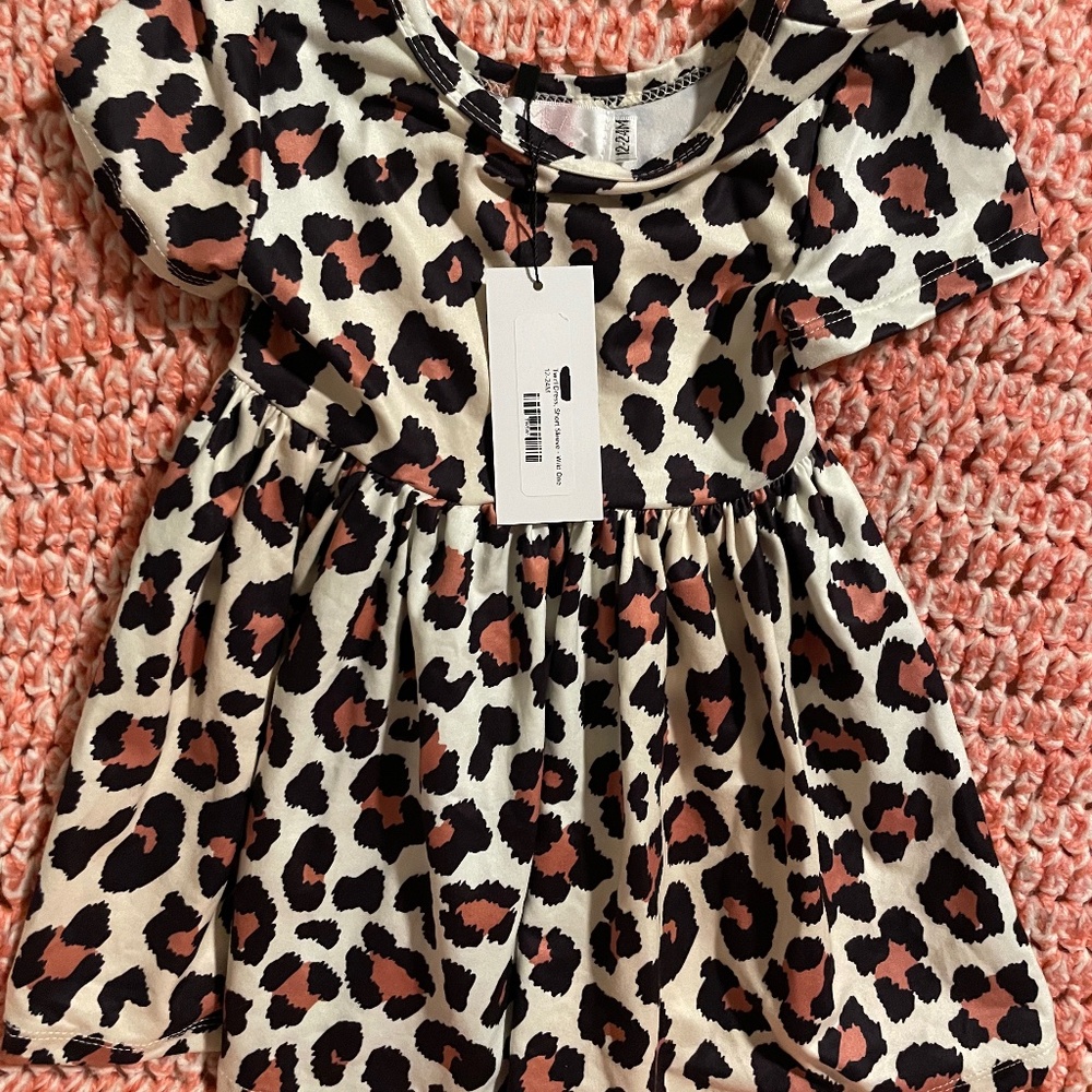 NWT Mila and Rose 12-24 month Girls Leopard Print Twirl Dress